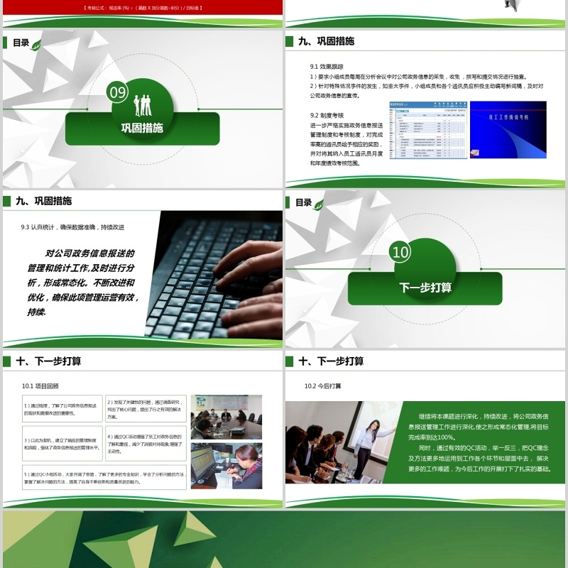 QC发布政务信息报送管理提升PPT模板