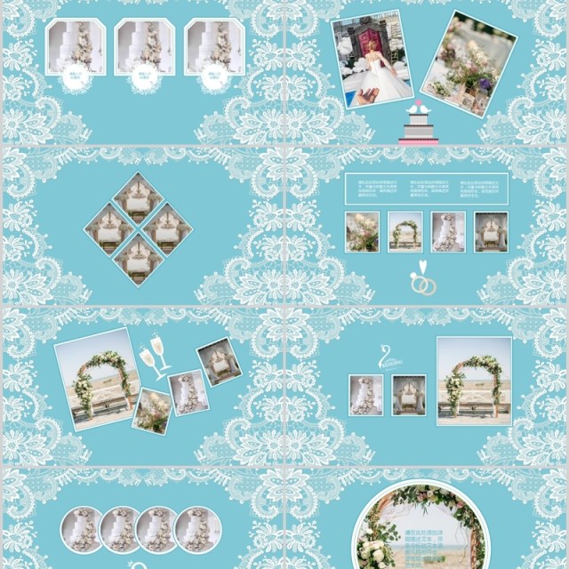 创意婚礼PPT模板恋爱表白电子相册模板