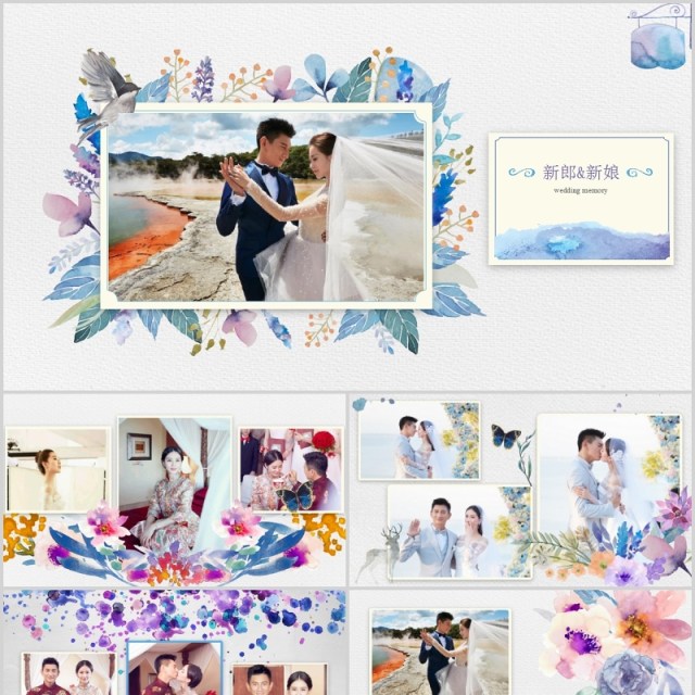 创意小清新表白电子相册婚礼PPT模板 创意小清新表白电子相册婚礼PPT模板
