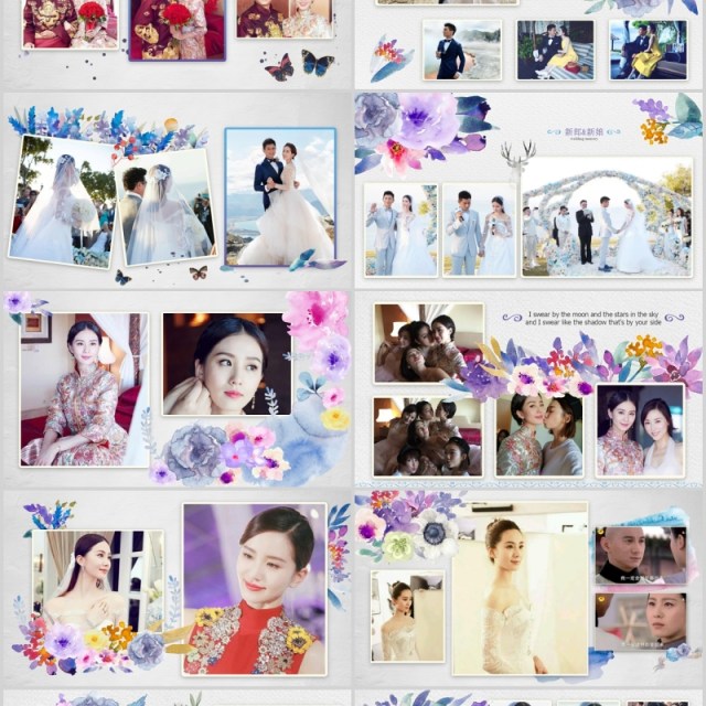 创意小清新表白电子相册婚礼PPT模板 创意小清新表白电子相册婚礼PPT模板