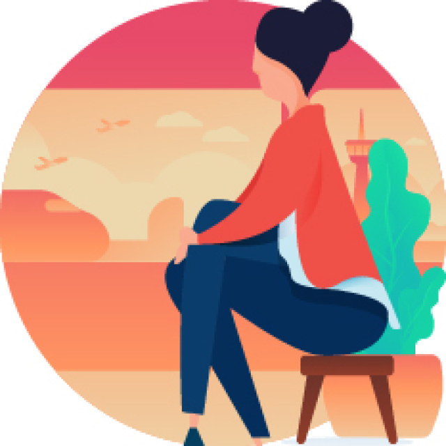创意渐变圆形平面素材场景插画素材文件 创意渐变圆形平面素材场景插画素材文件