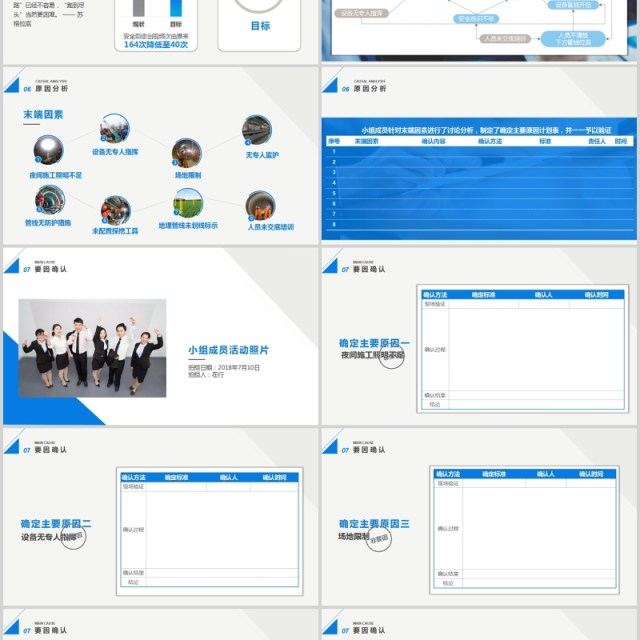 简约大气QC小组汇报模板PPT模板