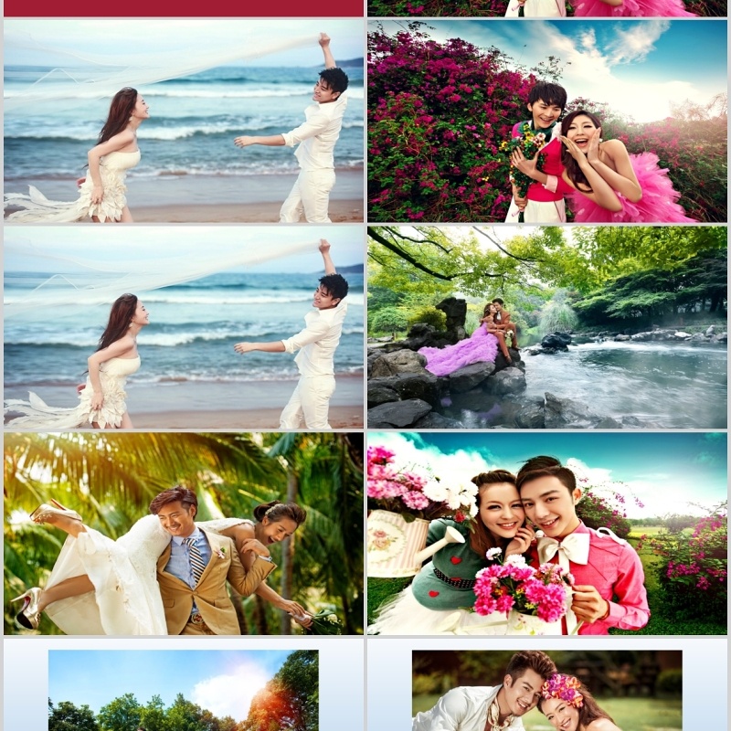 时尚婚礼PPT模板恋爱记录模板电子相册