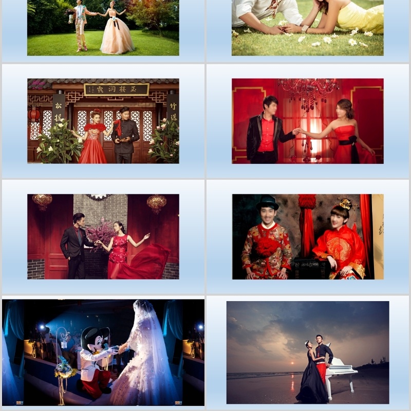 时尚婚礼PPT模板恋爱记录模板电子相册