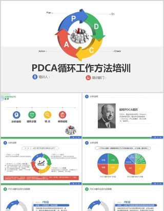 简约大气PDCA循环工作方法培训PPT模板