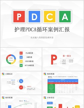 护理PDCA循环案例品管圈汇报PPT模板