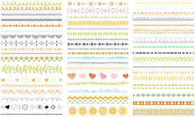 创意森系花边分割线区分边框素材