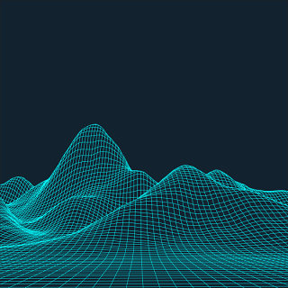 酷炫科技感山脉3d效果山峦起伏设计背景