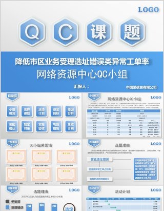 QC课题网络资源中心课题发布PPT模板