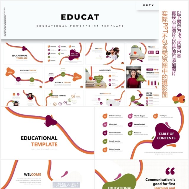 创意图片排版设计教育教学PPT信息图表素材Educat Education Powerpoint Template 创意图片排版设计教育教学PPT信息图表素材Educat Education Powerpoint Template