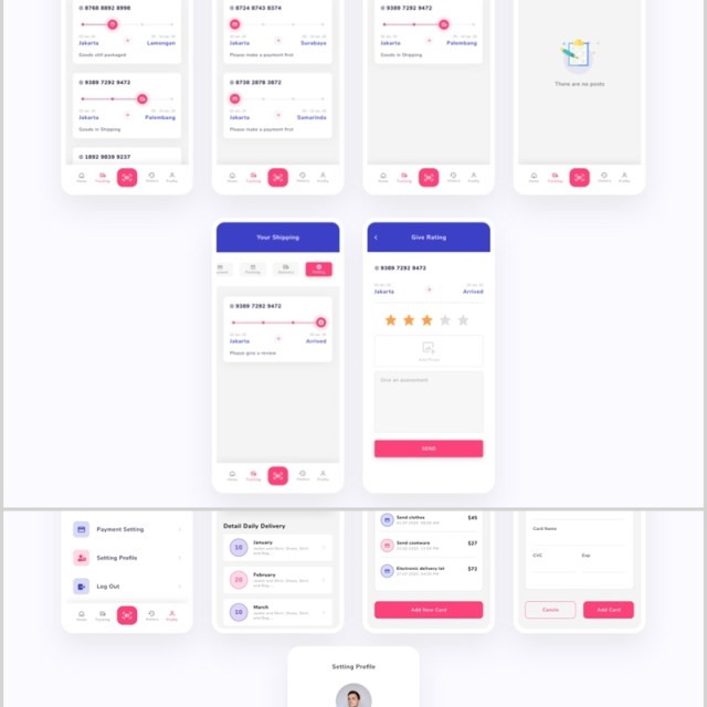 FIGMA,iOS版,UI工具包,交付货物的界面APP应用 FIGMA,iOS版,UI工具包,交付货物的界面APP应用