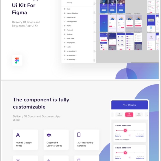 FIGMA，iOS版，UI工具包，交付货物的界面APP应用