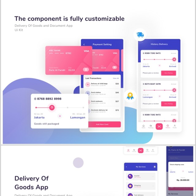 FIGMA,iOS版,UI工具包,交付货物的界面APP应用 FIGMA,iOS版,UI工具包,交付货物的界面APP应用