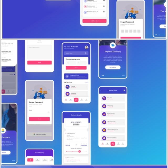 FIGMA,iOS版,UI工具包,交付货物的界面APP应用 FIGMA,iOS版,UI工具包,交付货物的界面APP应用