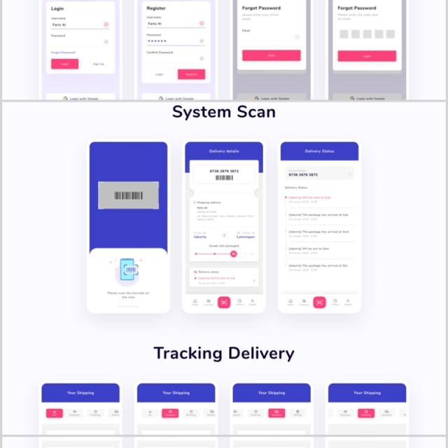 FIGMA,iOS版,UI工具包,交付货物的界面APP应用 FIGMA,iOS版,UI工具包,交付货物的界面APP应用