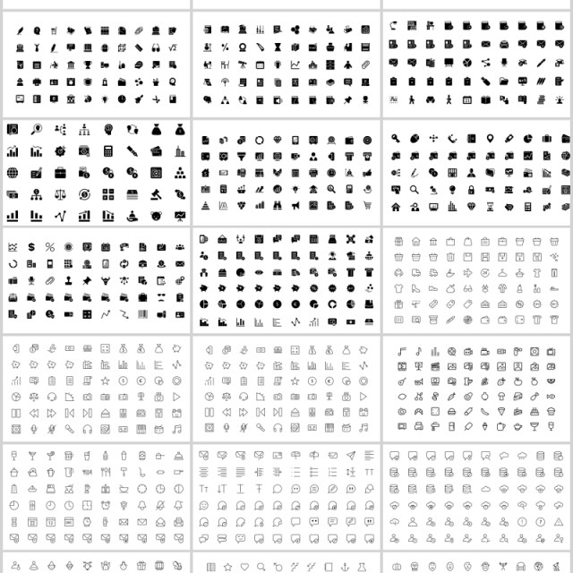 千个商务办公小人矢量素材PPT图标大全