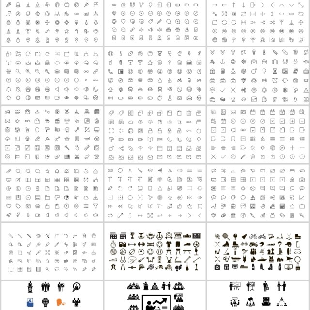 千个商务办公小人矢量素材PPT图标大全 千个商务办公小人矢量素材PPT图标大全