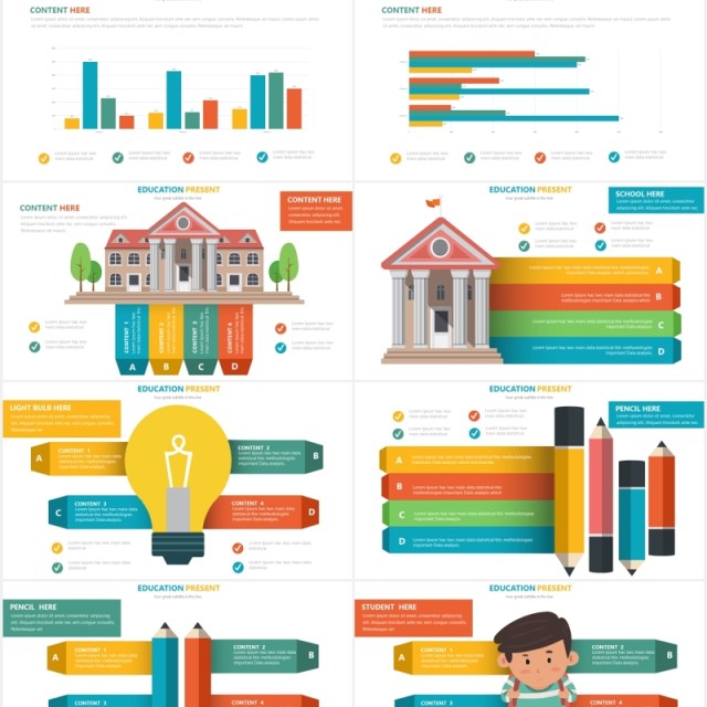 卡通学校教育教学图形PPT素材Education Powerpoint Slides Template 卡通学校教育教学图形PPT素材Education Powerpoint Slides Template