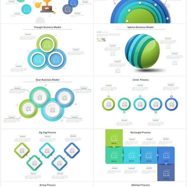 循环周期项目阶段信息图表PPT元素含PSD素材Wow Infographic For Powerpoint