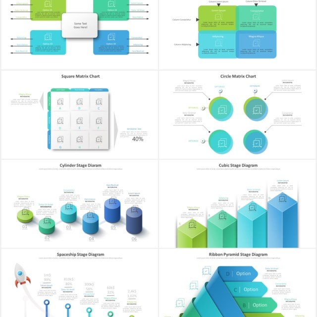 循环周期项目阶段信息图表PPT元素含PSD素材Wow Infographic For Powerpoint