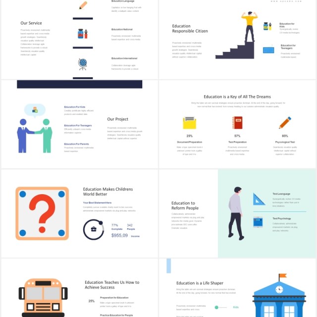教育教学信息图表PPT图片排版设计素材图标元素Azcora - Education Infographic Powerpoint 教育教学信息图表PPT图片排版设计素材图标元素Azcora - Education Infographic Powerpoint