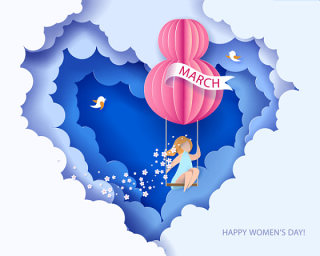 3.8女王节女神节妇女节插画创意海报背景图EPS矢量设计素材