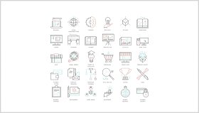 线性办公图标PPT元素素材可编辑Big Icons