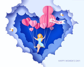 三八女王节女神节女人节妇女节插画创意海报背景图EPS矢量素材