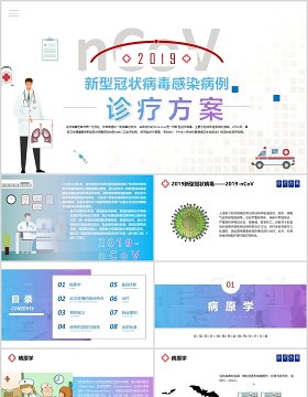 新型冠状病毒感染病例诊疗方案PPT医疗医院模板