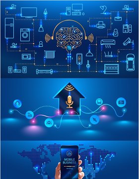 22款炫酷数码电子HUD汽车智能技术矢量UI界面AI矢量素材 Electronic products UI