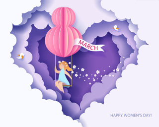 女王节女神节女人节妇女节插画创意海报背景图EPS矢量素材