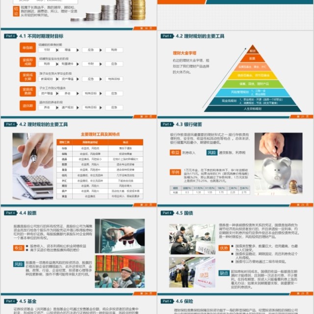  金融互联网PPT 金融理财PPT 保险 理财 银行 证券