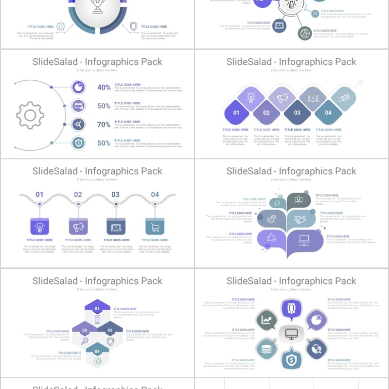 40页并列关系信息可视化图表集02精选