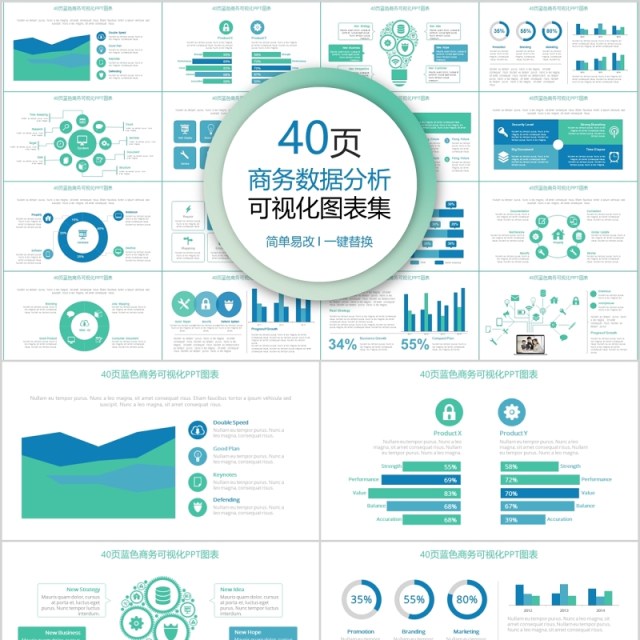 40页商务数据分析可视化图表集 40页商务数据分析可视化图表集