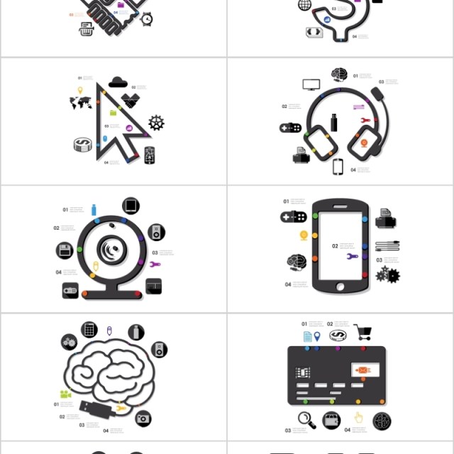 粗线条素雅图表信息可视化