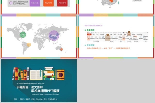 开题报告、论文答辩学术类通用ppt模板