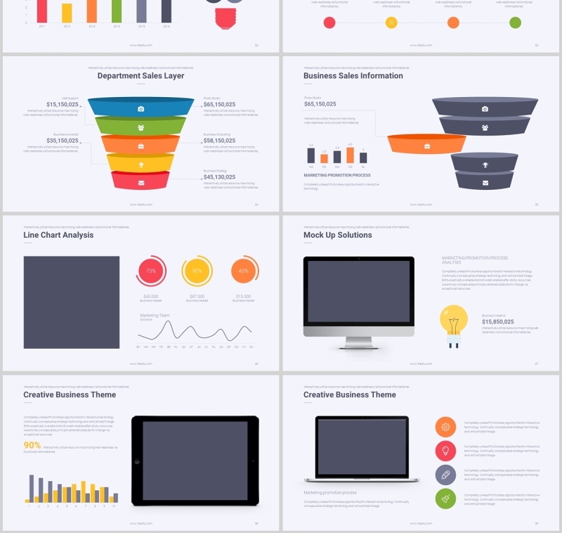 40页多彩通用商务汇报ppt图表