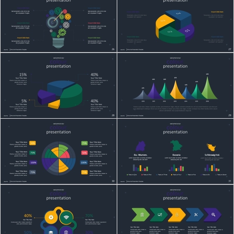 40页创意办公综合新可视化图表集