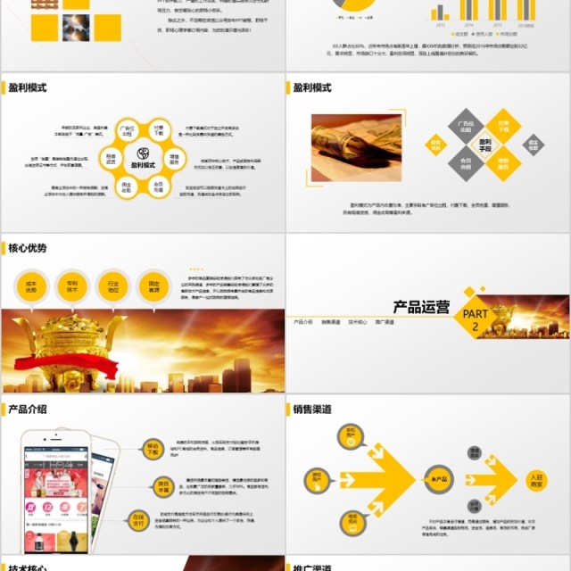 金融PPT模板  金融互联网PPT 金融理财PPT 