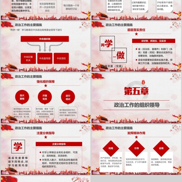 红色党政机关军队部队十九大PPT模板 红色党政机关军队部队十九大PPT模板