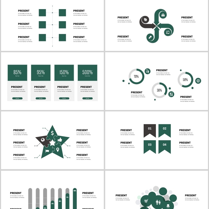 40页质感可视化信息图标集