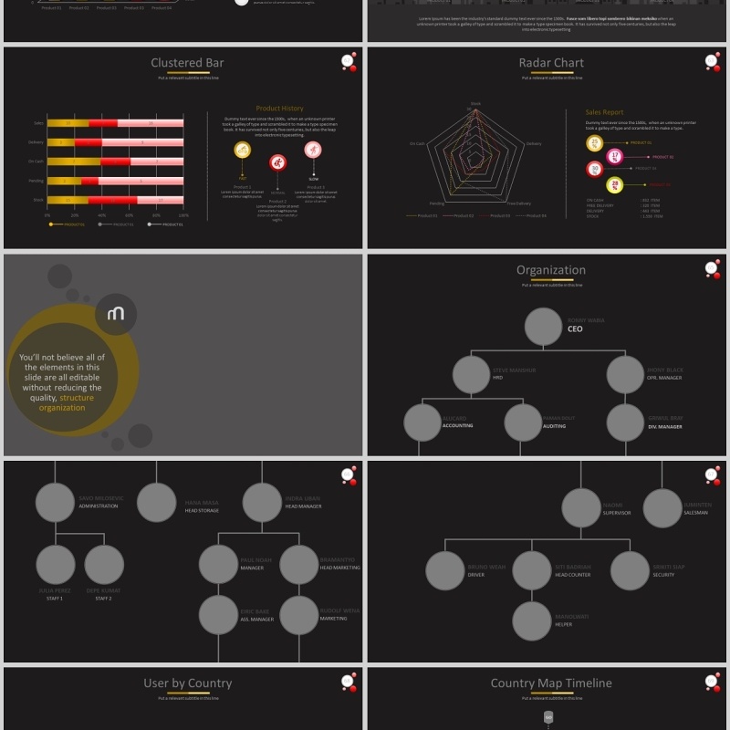 ppt图标世界地图集
