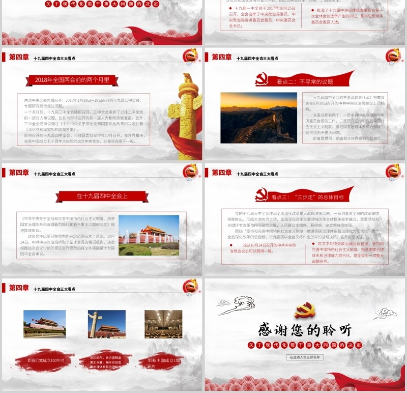 关于现代化若干重大问题的决定PPT模板