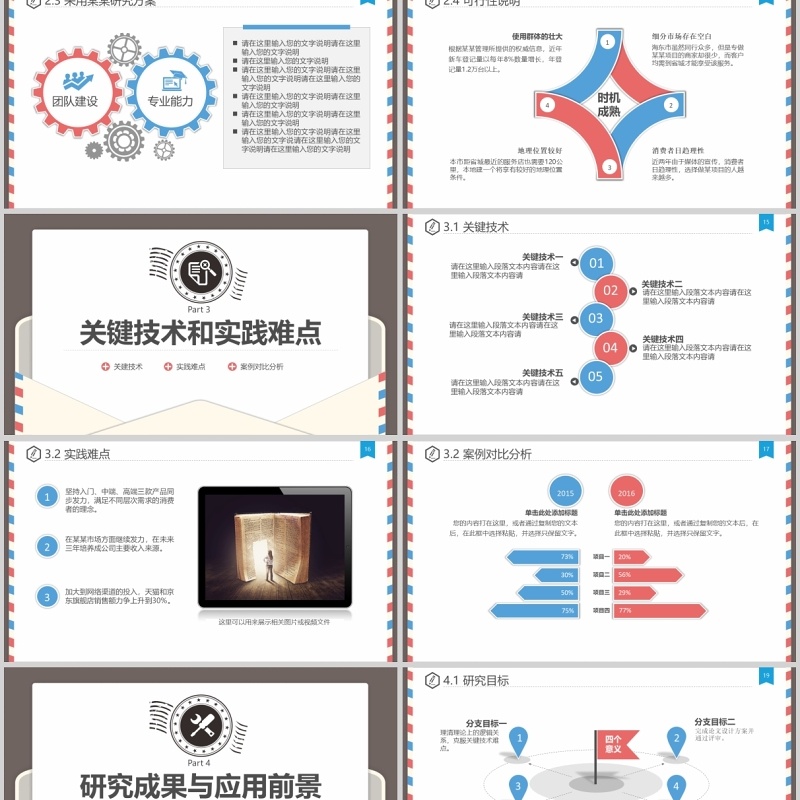 创意信件风格论文答辩ppt