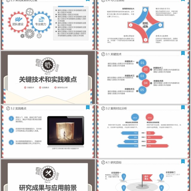 创意信件风格论文答辩ppt