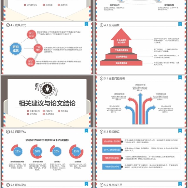 创意信件风格论文答辩ppt
