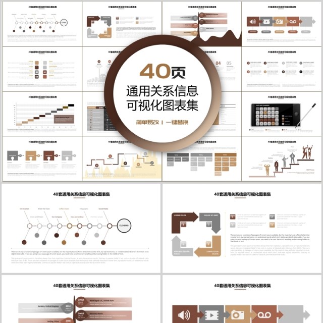 40页通用关系信息可视化图表集