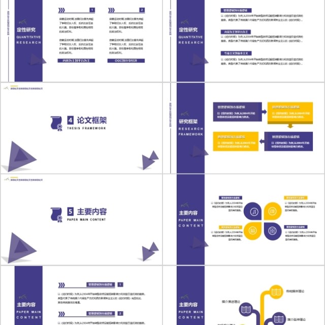 简约学术大学毕业论文答辩PPT模板