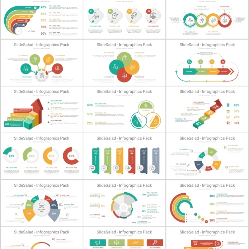 250款时间轴等各类PPT图表流程图分析图