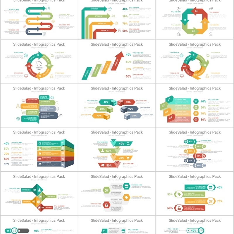 250款时间轴等各类PPT图表流程图分析图